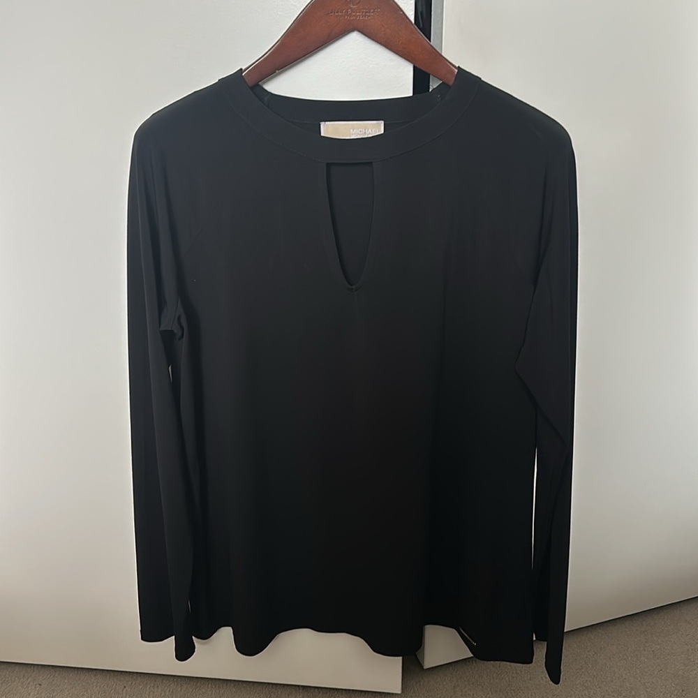 Michael Michael Kors Black Key Hole Long Sleeve Shirt